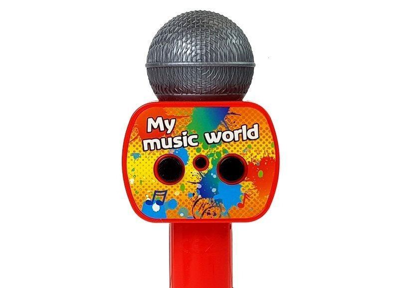 Vaikiškas belaidis karaoke mikrofonas su Bluetooth garsiakalbiu, raudonas