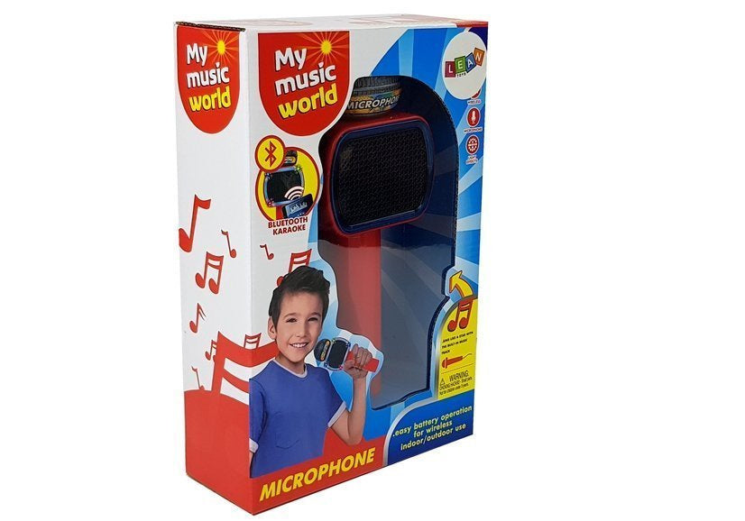 Vaikiškas belaidis karaoke mikrofonas su Bluetooth garsiakalbiu, raudonas
