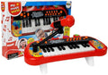 Elektroninis pianinas, 24 klavišai, USB, mikrofonas, raudonas