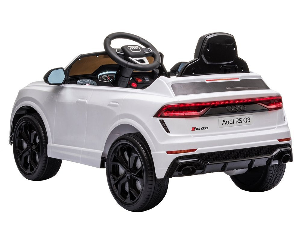 Elektrinis važiuojamas automobilis Audi RS Q8, baltas