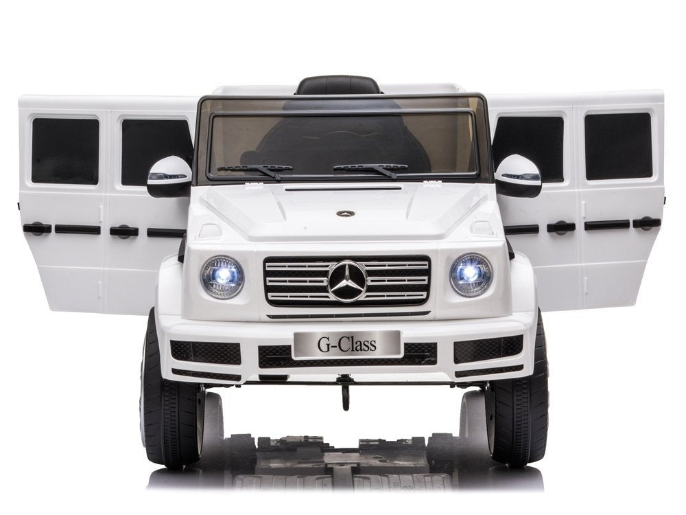 Elektrinis važiuojamas automobilis Mercedes G500, baltas