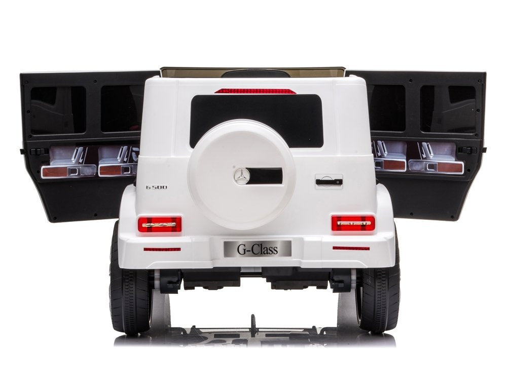 Elektrinis važiuojamas automobilis Mercedes G500, baltas