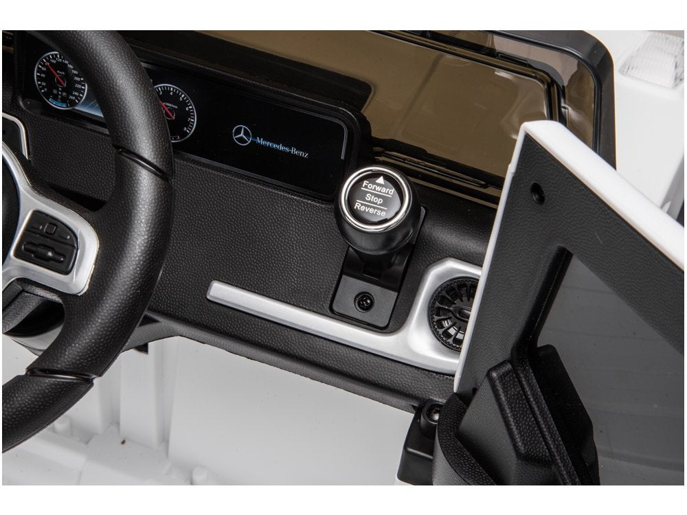 Elektrinis važiuojamas automobilis Mercedes G500, baltas