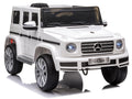 Elektrinis važiuojamas automobilis Mercedes G500, baltas