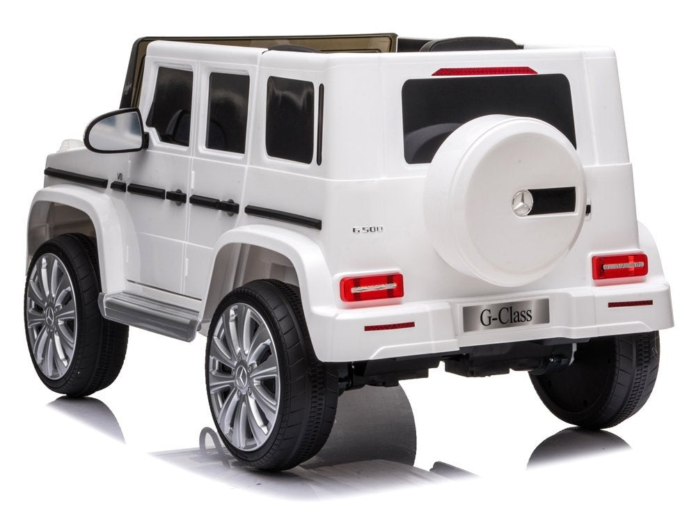 Elektrinis važiuojamas automobilis Mercedes G500, baltas