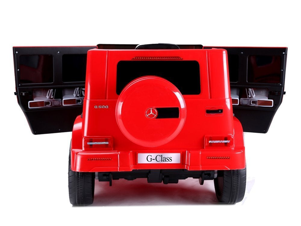 Elektrinis važiuojamas automobilis Mercedes G500, raudonas