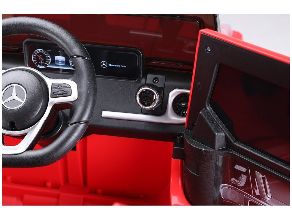 Elektrinis važiuojamas automobilis Mercedes G500, raudonas