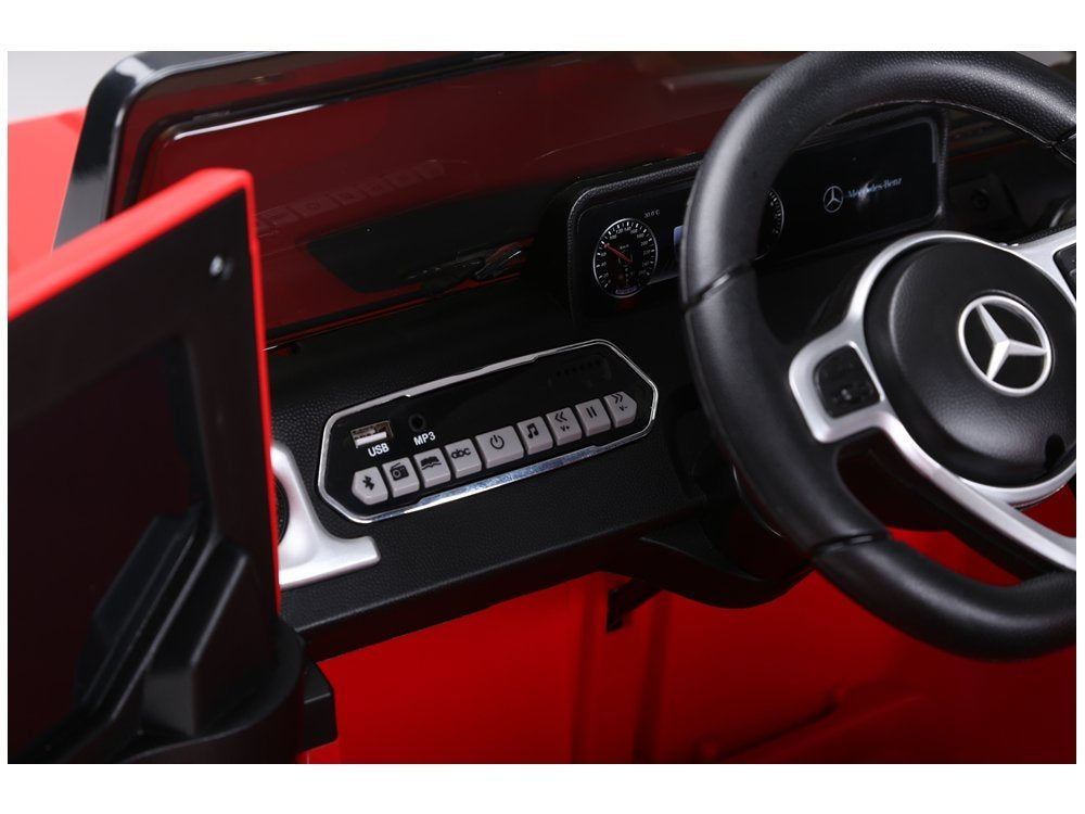 Elektrinis važiuojamas automobilis Mercedes G500, raudonas