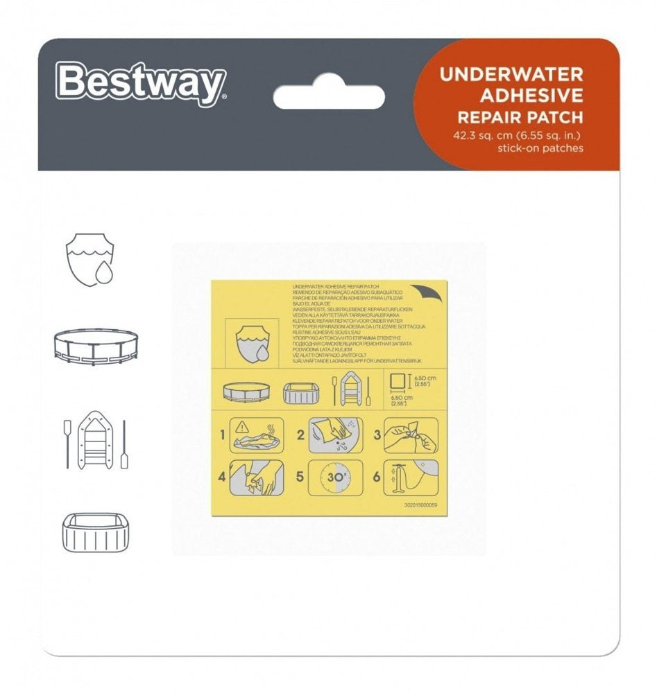 Vandeniui atsparūs remonto lopai pripučiamiems gaminiams Bestway 62091