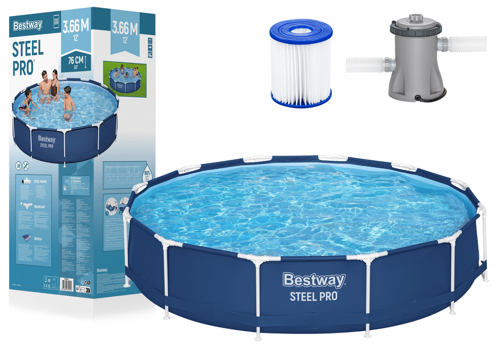 Karkasinis sodo baseinas 366 x 76 cm, rinkinys Bestway 56681