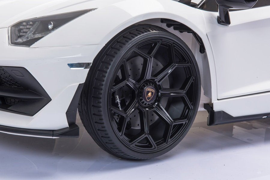 Elektrinis važiuojamas automobilis Lamborghini Aventador SX2028, baltas