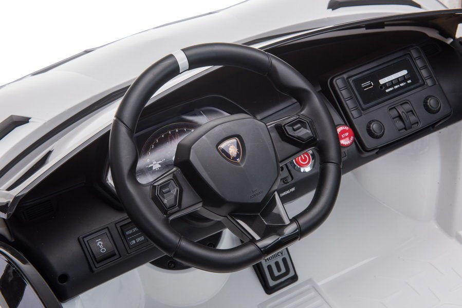 Elektrinis važiuojamas automobilis Lamborghini Aventador SX2028, geltonas