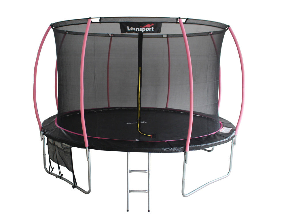 LEAN Sport Max batutas 12ft, juodai rožinis