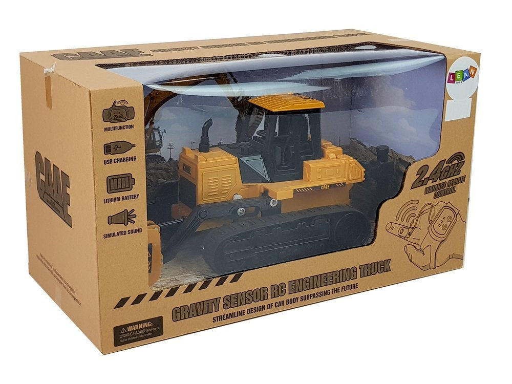 Buldozeris su vikšrais, valdomas rankos gestais, 2.4G, 1:28