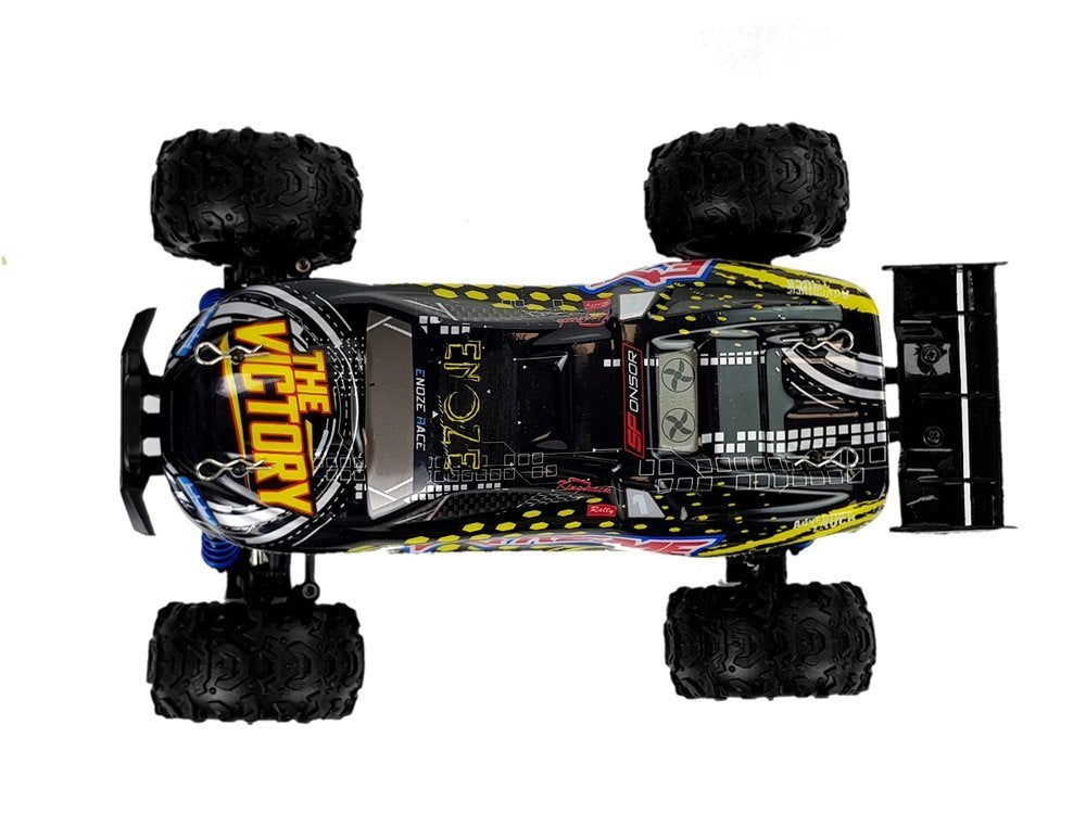 Nuotoliniu būdu valdomas ralio automobilis 1:18, geltonas, ENOZE 9302E, 45 km/h