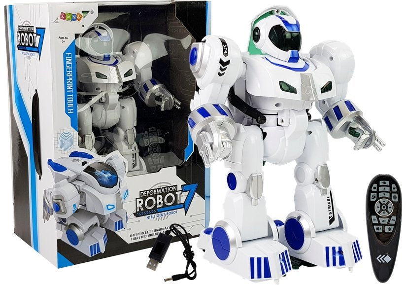 Interaktyvus nuotoliniu būdu valdomas robotas su šokio funkcija ir pirštų atspaudo jutikliu K4