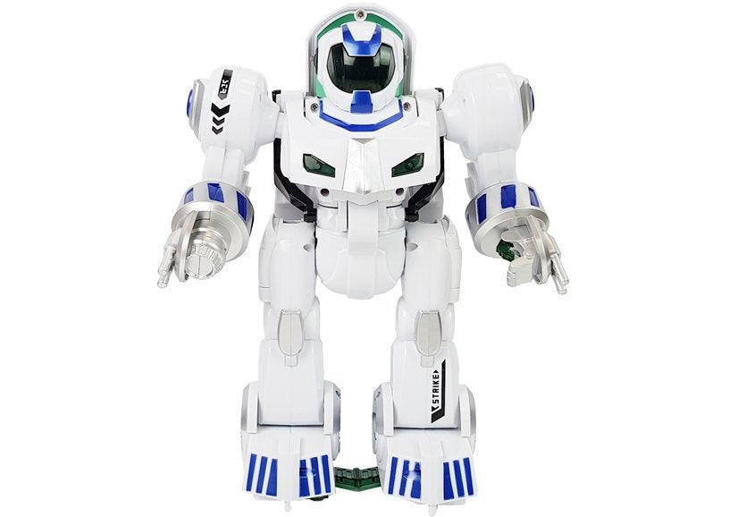 Interaktyvus nuotoliniu būdu valdomas robotas su šokio funkcija ir pirštų atspaudo jutikliu K4