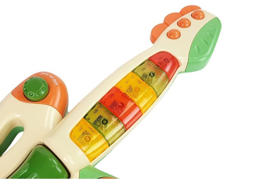 Interaktyvus kūdikio pianinas-gitara su garsais ir šviesomis, žalias