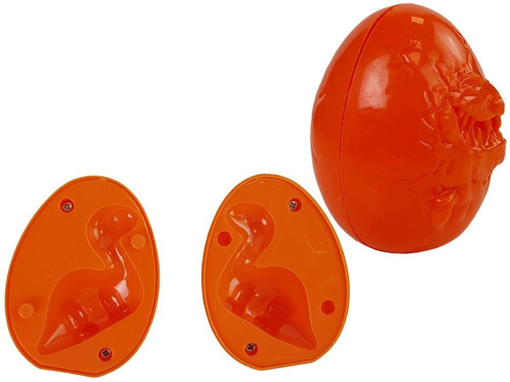 Plastilino rinkinys su dinozaurais ir kiaušinių formelėmis, 12 dalių, 4 spalvos