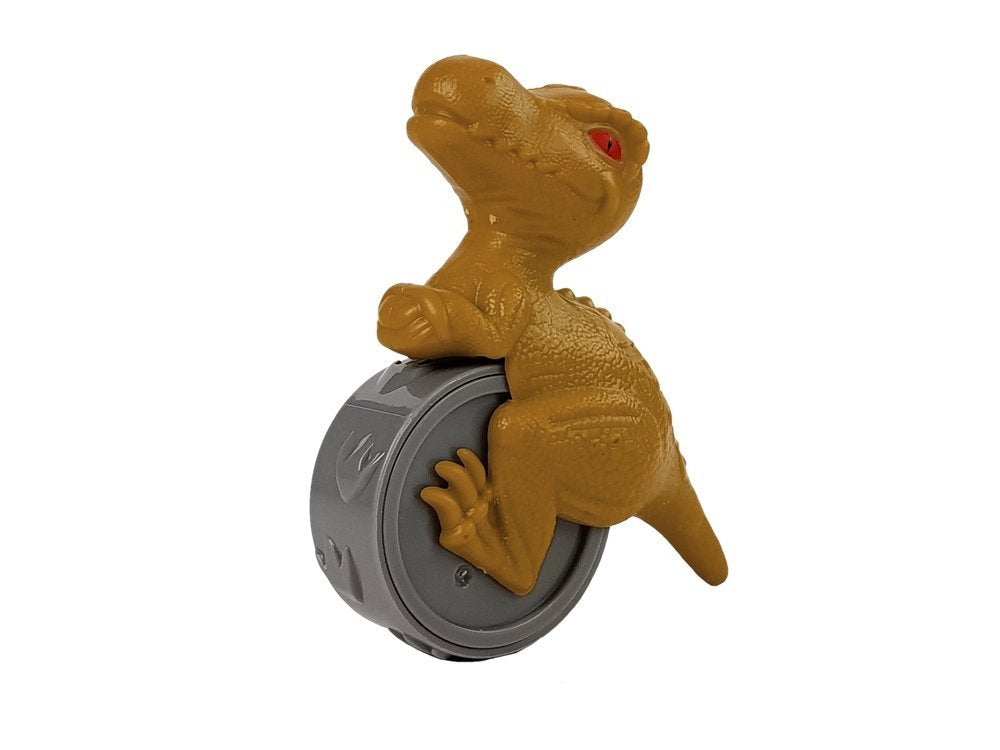Plastilino staliukas „ramunė“ su dinozaurais, kiaušiniais, formelėmis ir ugnikalniu su šviečiančia lava, 4 spalvos