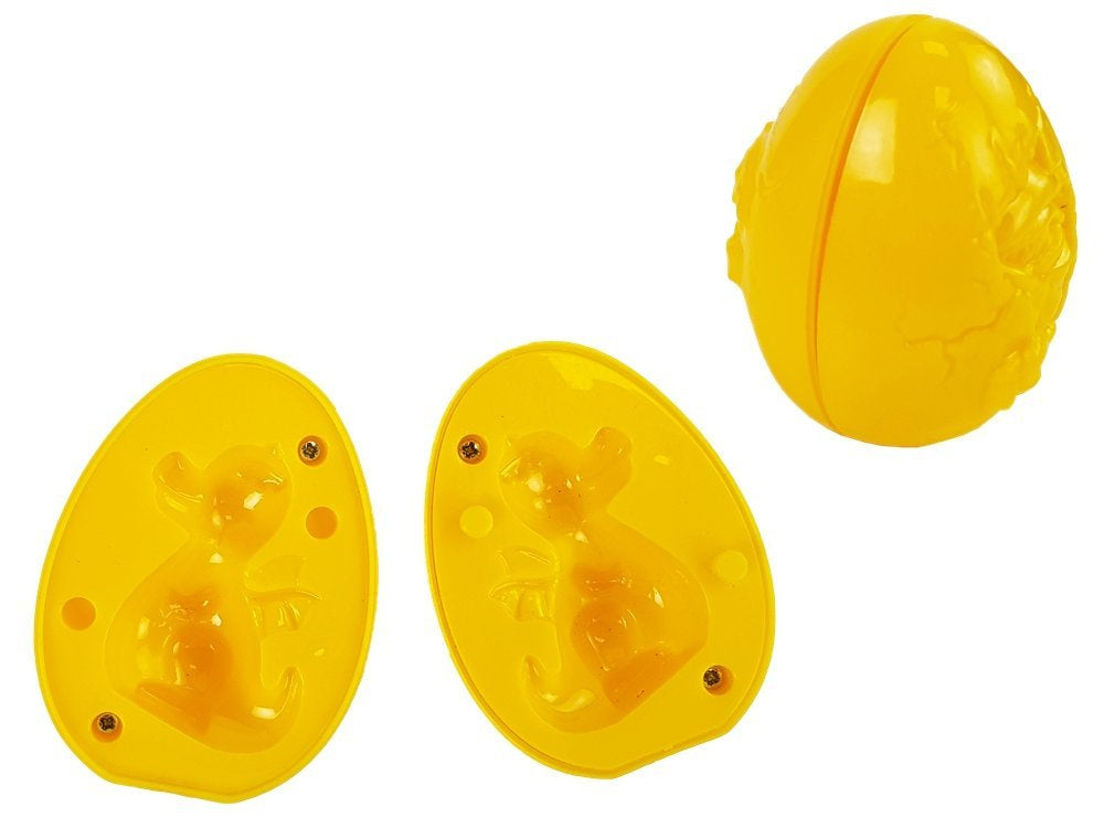 Plastilino staliukas „ramunė“ su dinozaurais, kiaušiniais, formelėmis ir ugnikalniu su šviečiančia lava, 4 spalvos