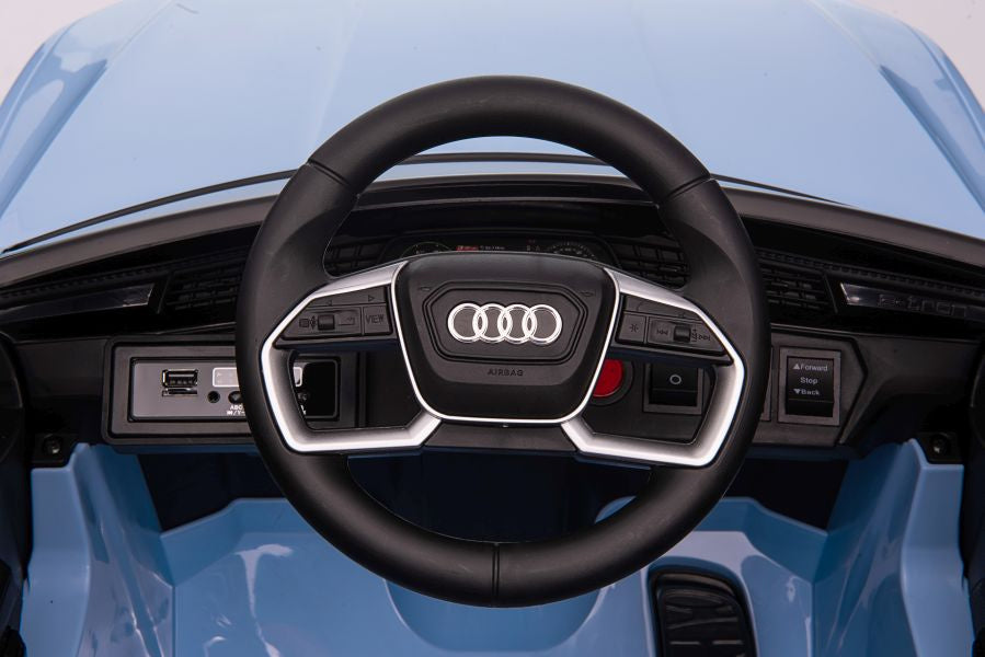 Elektrinis važiuojamas automobilis Audi E-Tron QLS-6688, mėlynas