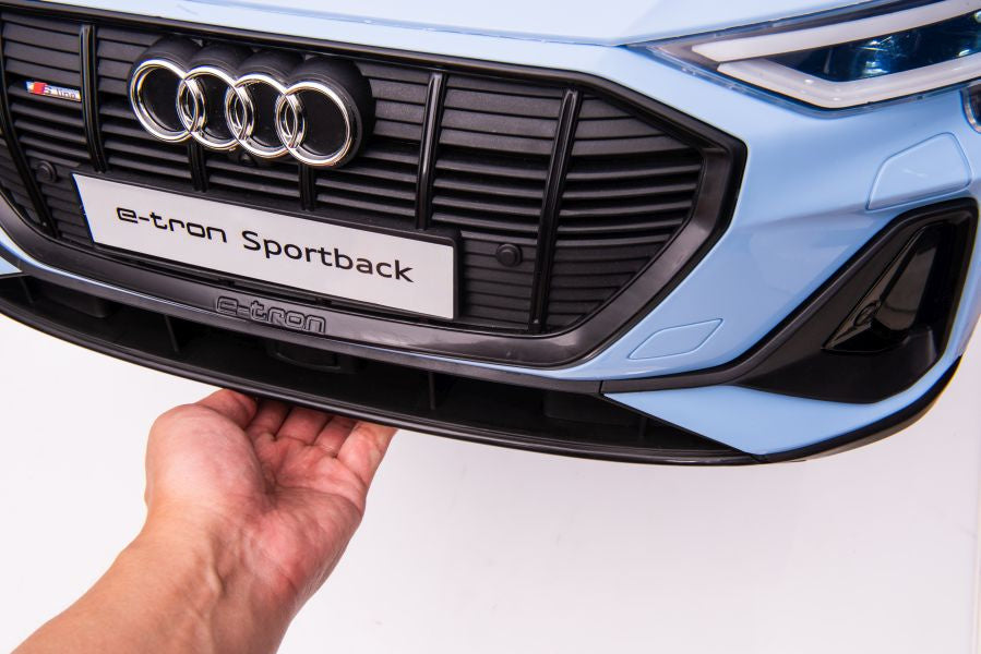 Elektrinis važiuojamas automobilis Audi E-Tron QLS-6688, mėlynas