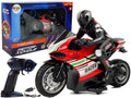 Sportinis motociklas 2.4G, nuotoliniu būdu valdomas, nuotolis 35 m, raudonas