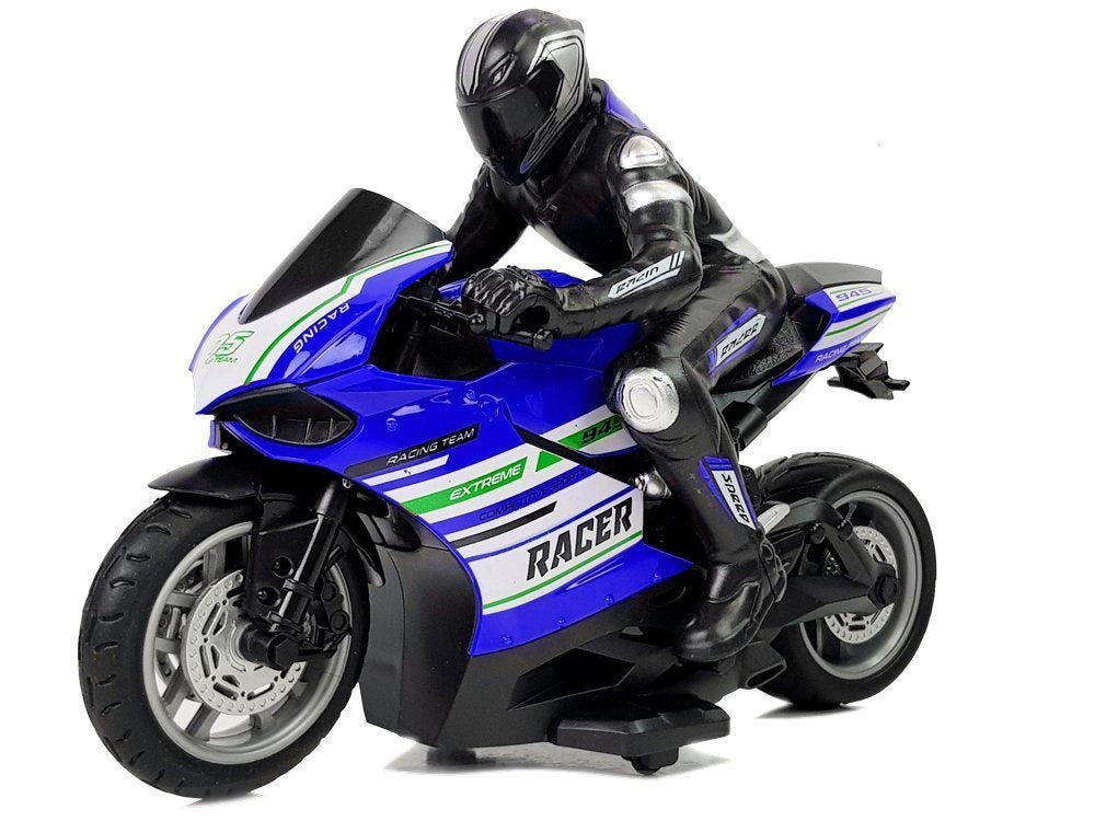 Sports Motorcycle 2.4G Remote Controlled Racer Range 35m Blue