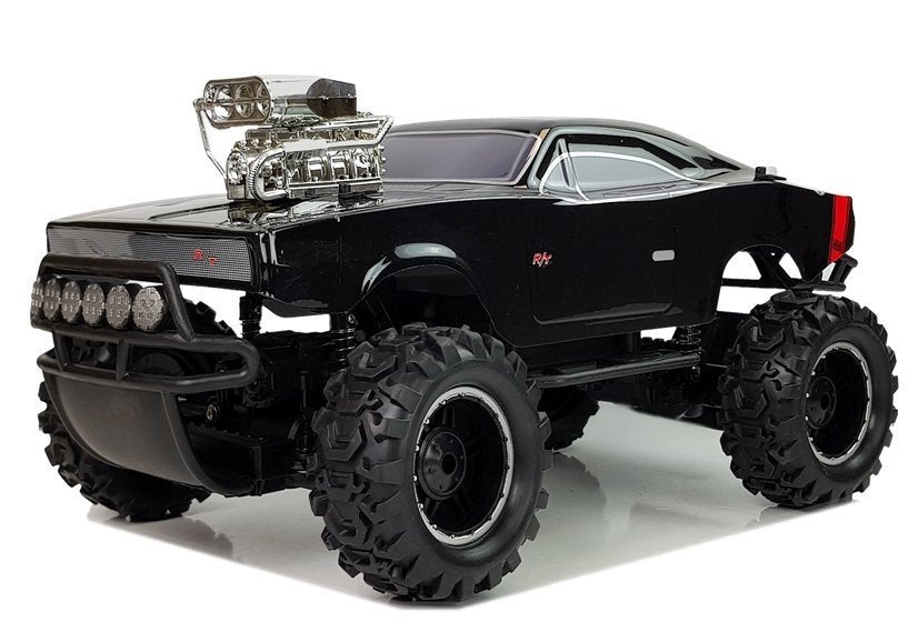 Nuotoliniu būdu valdomas bekelės automobilis 2.4G 4x4, juodas