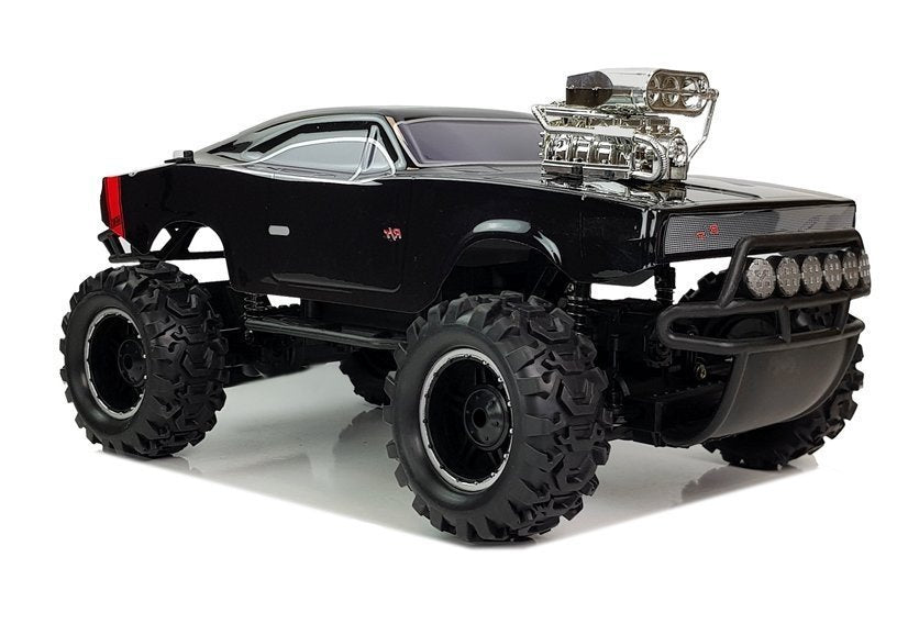 Nuotoliniu būdu valdomas bekelės automobilis 2.4G 4x4, juodas