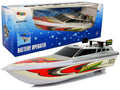 Silver Battery Boat Sidabrinė motorinė valtis su lipdukais, 4 kryptys, 40 cmStickers 4 Directions 40 cm