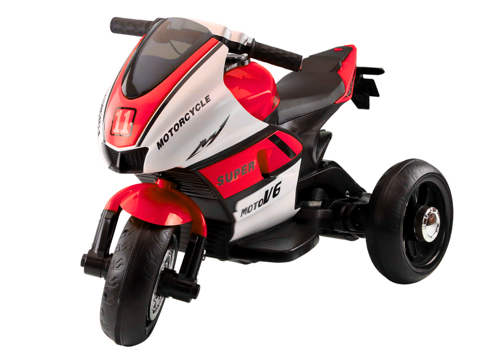 Elektrinis vaikiškas motociklas, raudonas