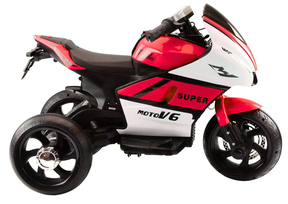 Elektrinis vaikiškas motociklas, raudonas