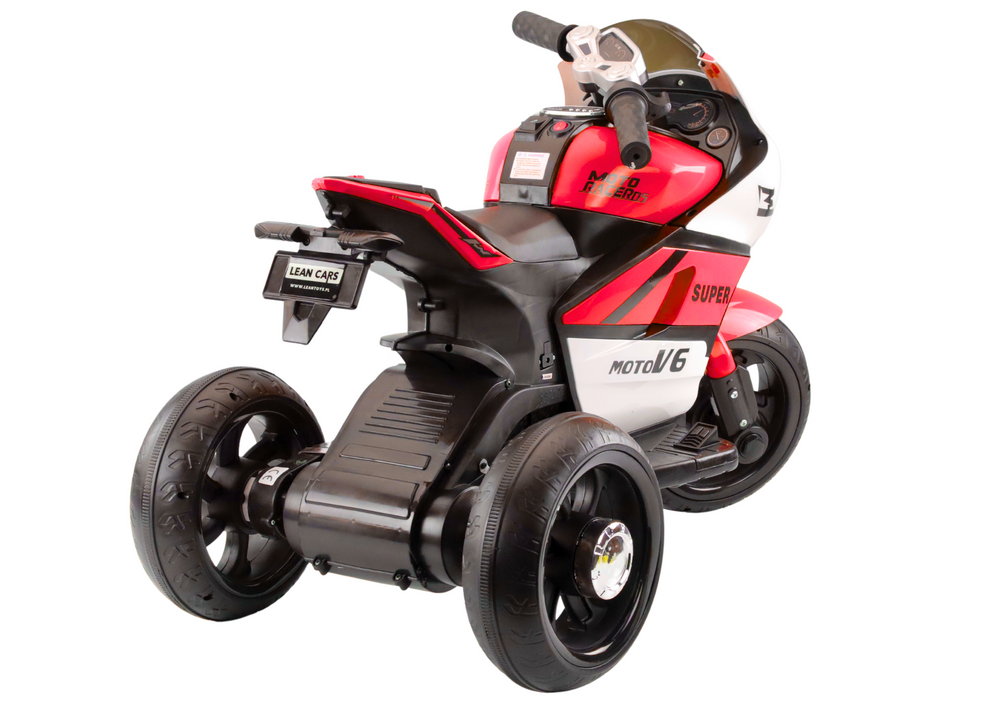 Elektrinis vaikiškas motociklas, raudonas