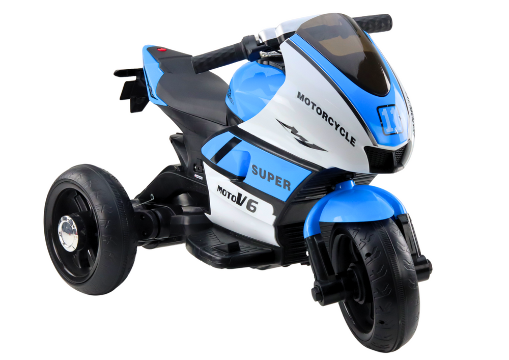 Elektrinis vaikiškas motociklas, mėlynas