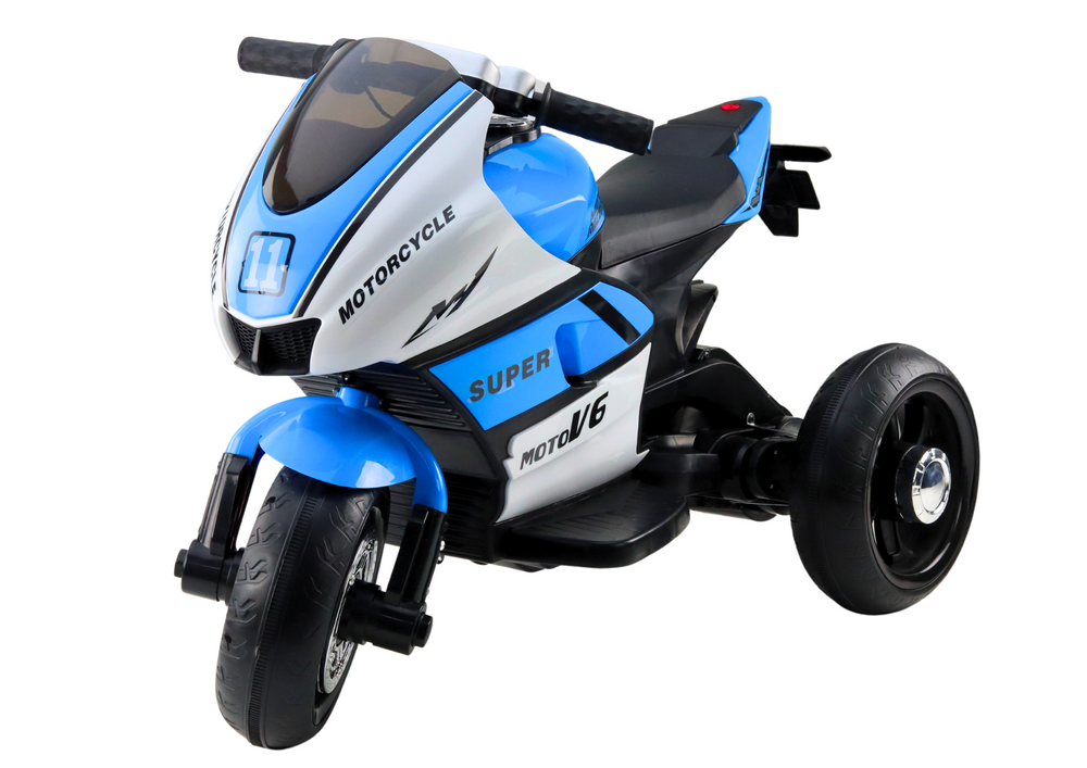 Elektrinis vaikiškas motociklas, mėlynas