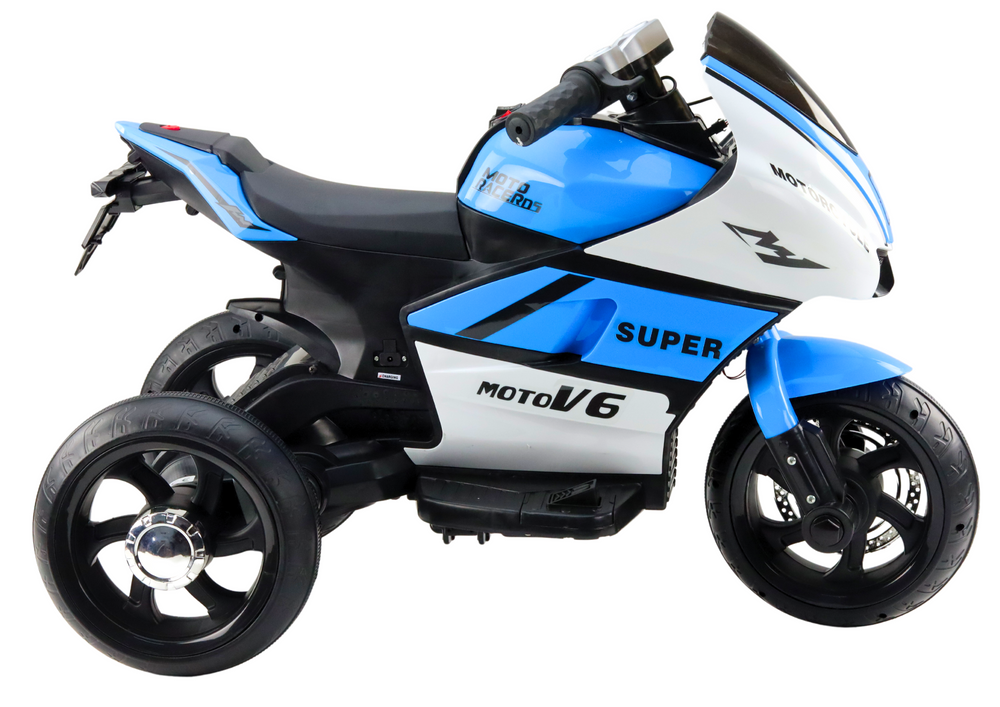 Elektrinis vaikiškas motociklas, mėlynas