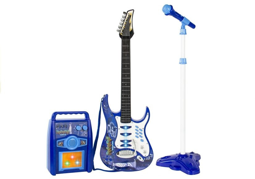 Vaikiška gitaros kolonėlė su mikrofonu ir MP3 įvestimi