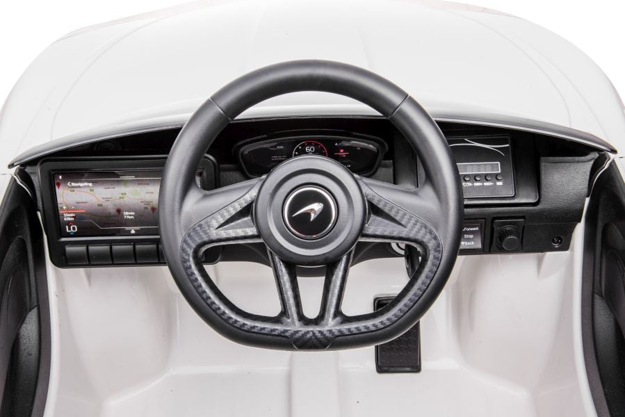Elektrinis važiuojamas automobilis McLaren GT 12V, baltas