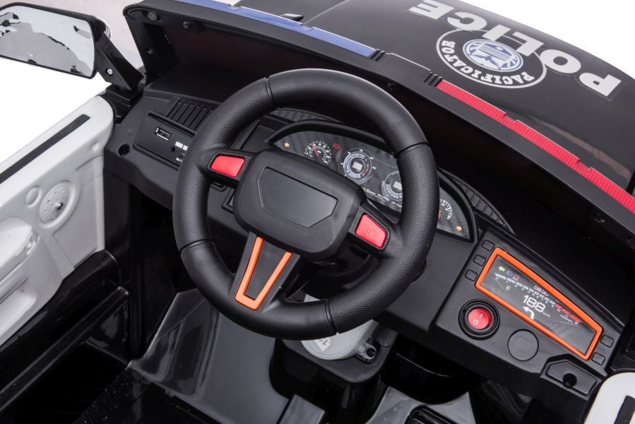 Elektrinis važiuojamas automobilis BBH-021 Police, juodas