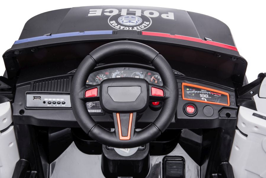 Elektrinis važiuojamas automobilis BBH-021 Police, juodas