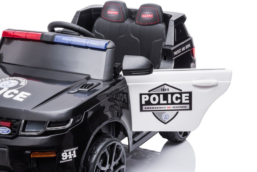Elektrinis važiuojamas automobilis BBH-021 Police, juodas