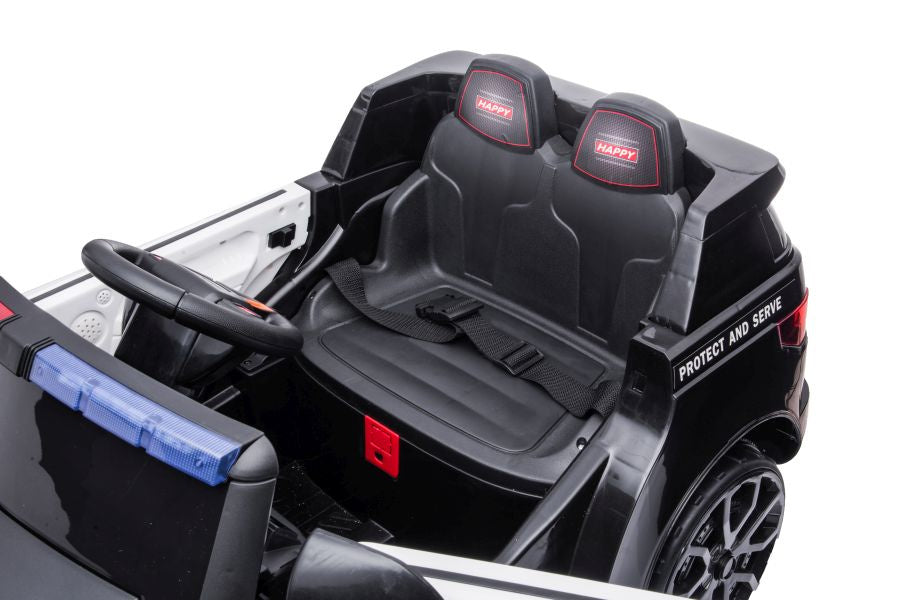 Elektrinis važiuojamas automobilis BBH-021 Police, juodas