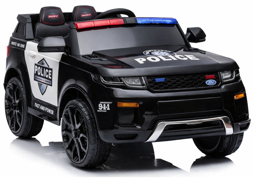 Elektrinis važiuojamas automobilis BBH-021 Police, juodas
