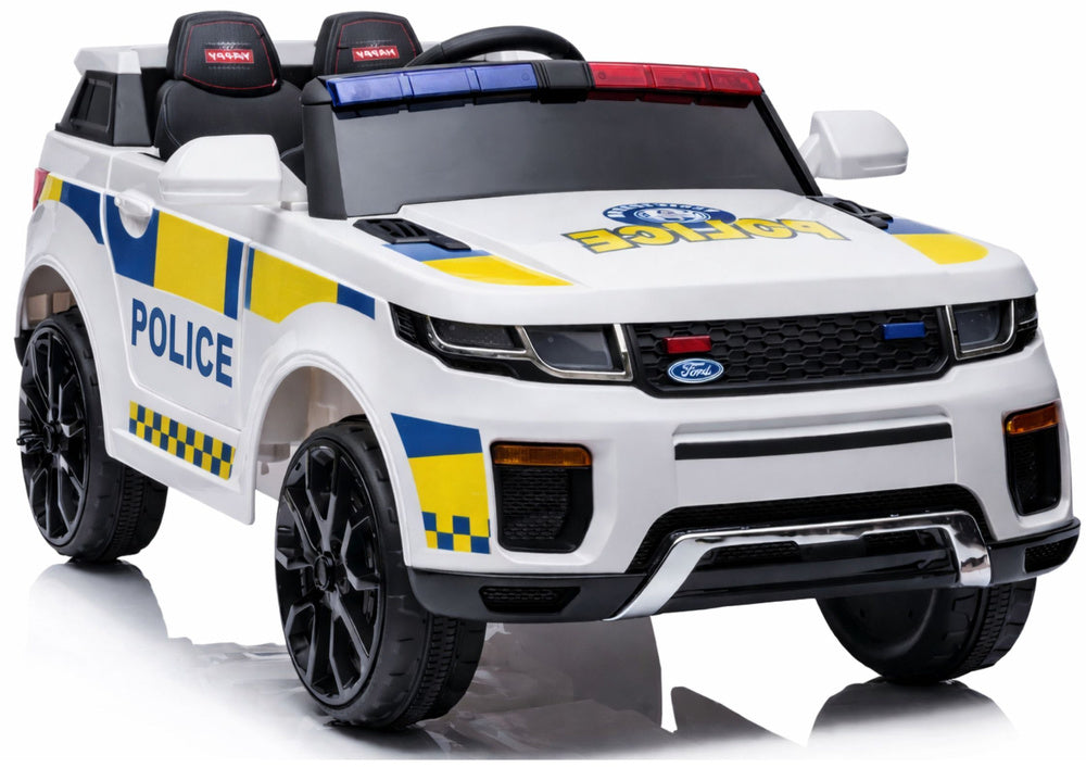 Elektrinis važiuojamas automobilis BBH-021 Police, baltas