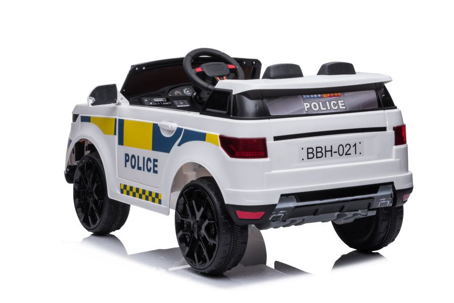 Elektrinis važiuojamas automobilis BBH-021 Police, baltas