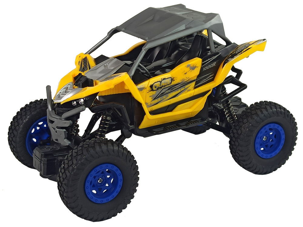 Bekelės nuotoliniu būdu valdomas automobilis 2.4 GHz 1:16, geltonas