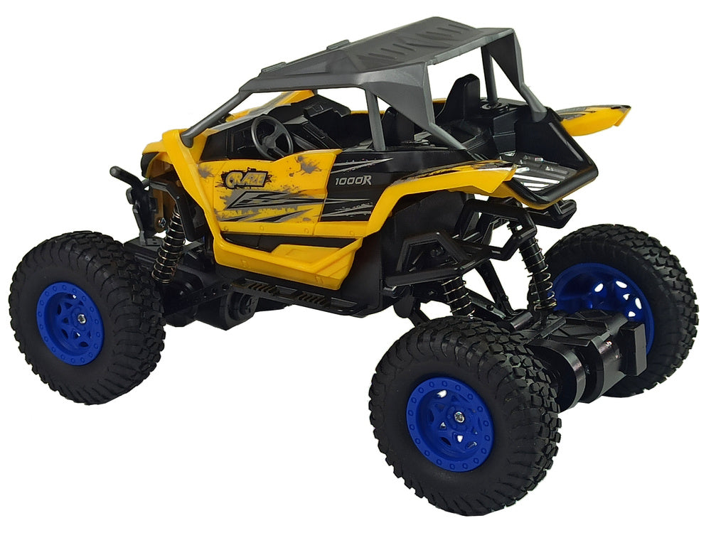 Bekelės nuotoliniu būdu valdomas automobilis 2.4 GHz 1:16, geltonas