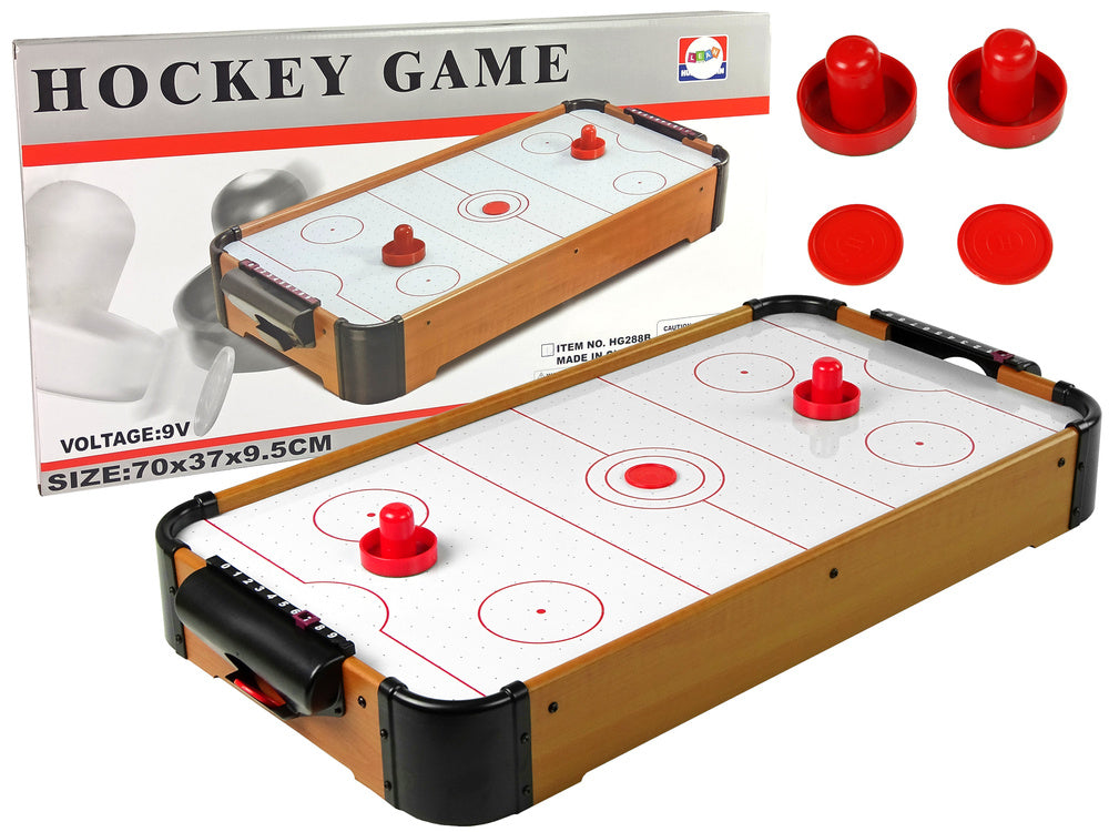 Stalo žaidimas „Air Hockey“ su rituliu ir taškų skaičiavimu